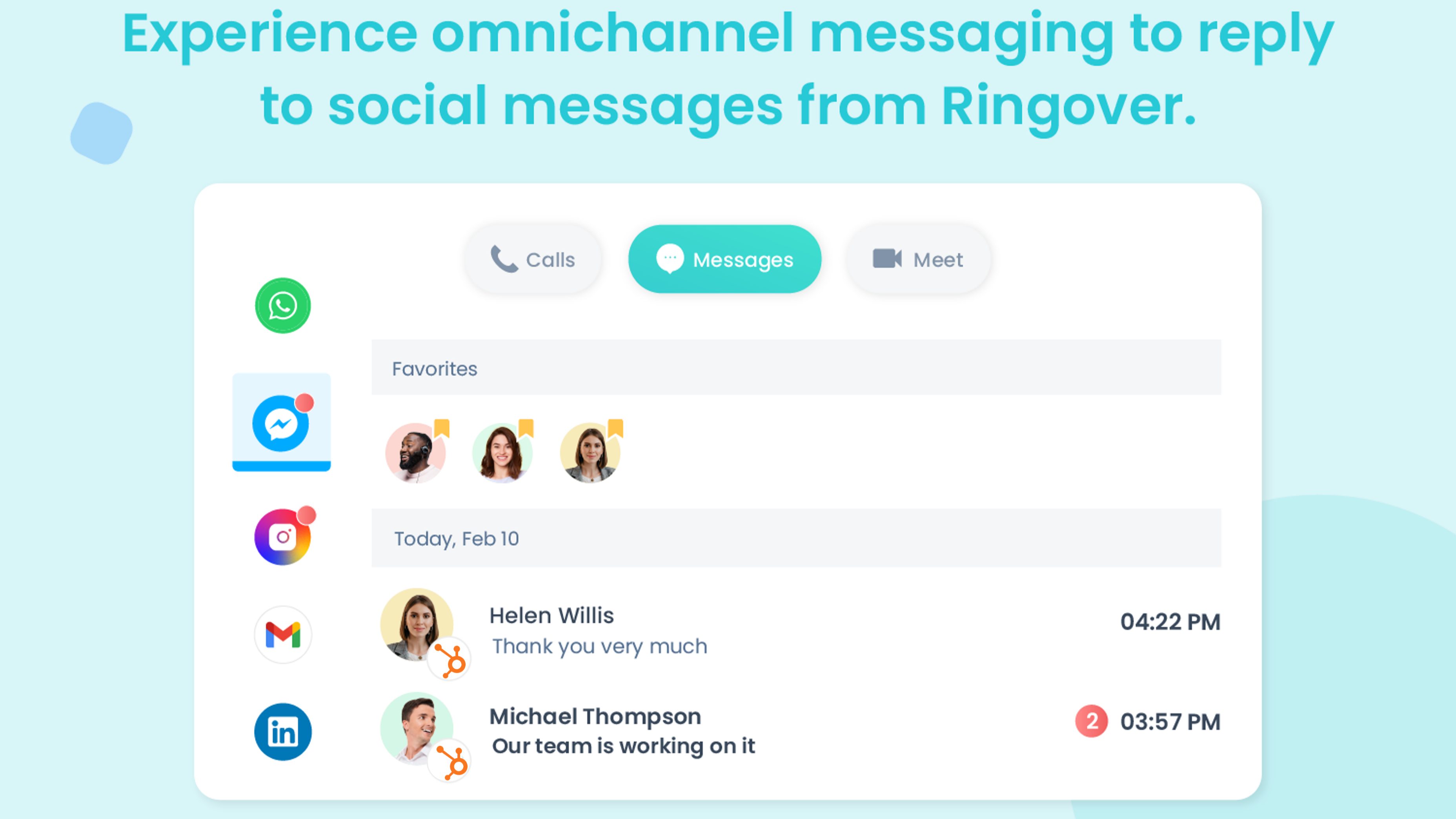 Manage replies to emails & social messages with omnichannel messaging