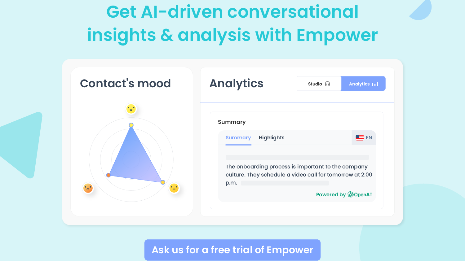 Get AI-driven analysis & insights from conversations